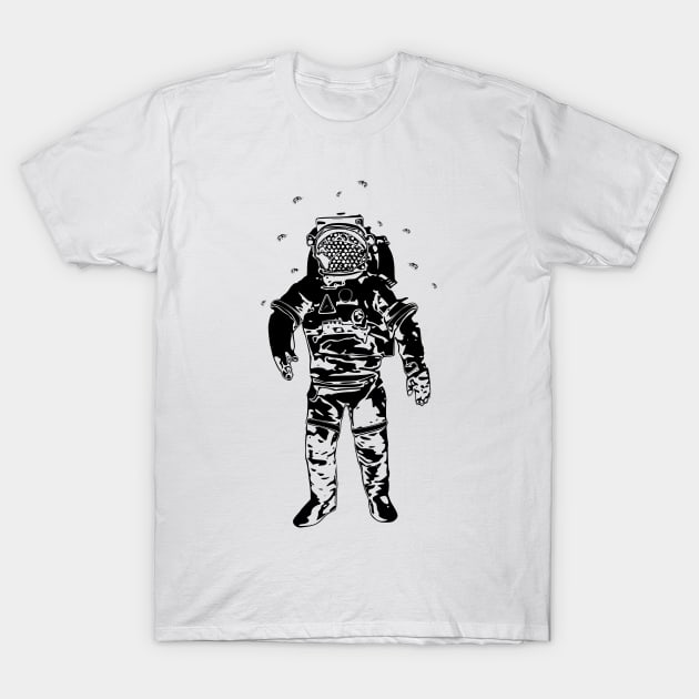 Bee Hive Astronaut T-Shirt by meganther0se